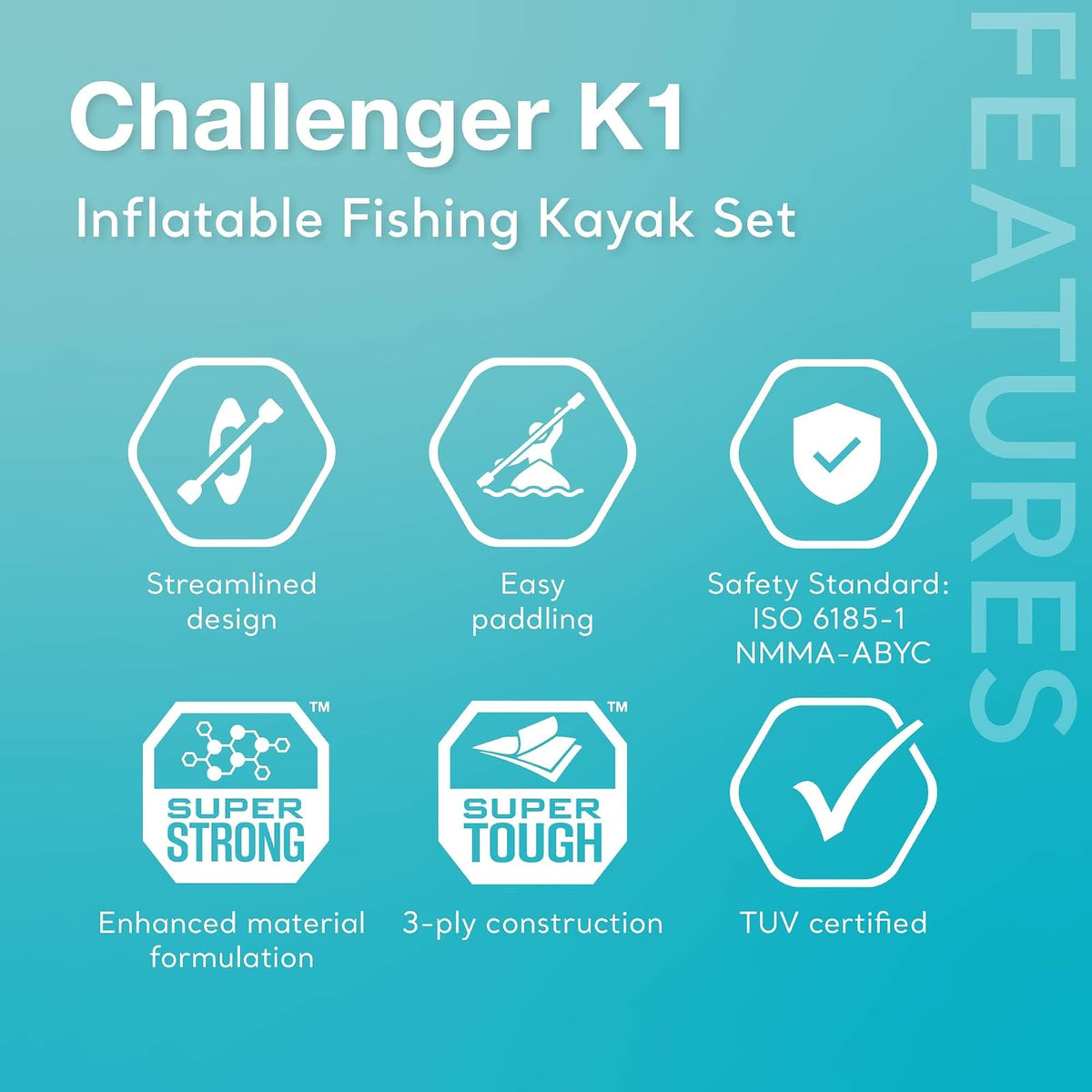 Intex Challenger - Juego Inflable de Kayak con remos de Aluminio