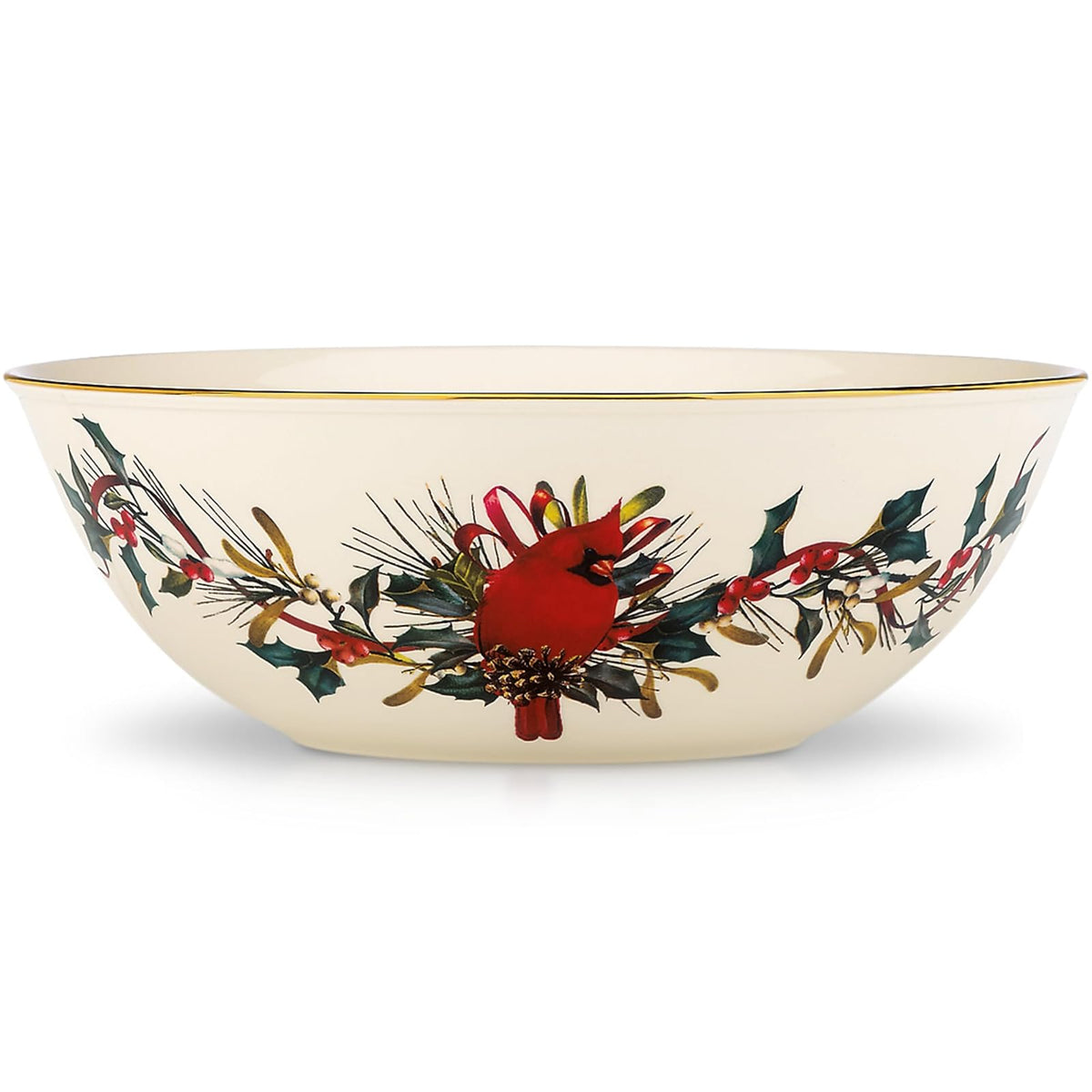 Lenox 830308 Winter Greetings - tazón para servir saludos, Navidad y día festivo