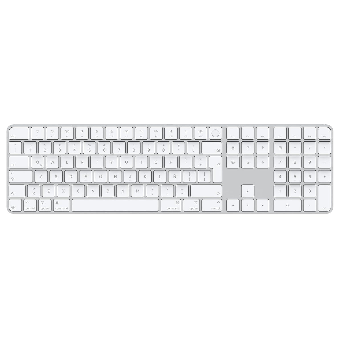 Apple Magic Keyboard con Touch ID y Teclado Numérico Teclas Negras - Blanco - Español (América Latina)