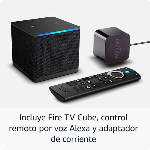 Fire TV Cube (modelo más reciente): Dispositivo de streaming controlado por voz con Alexa, Wi-Fi 6E y 4K Ultra HD