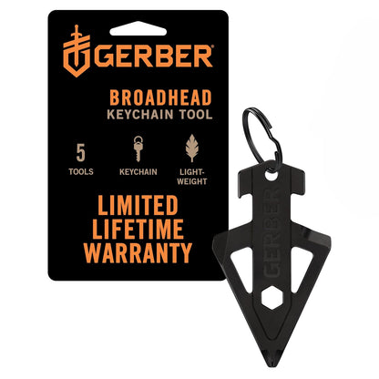 Gerber Broadhead Herramienta Multifunción de Llavero, 5 Funciones - Negro