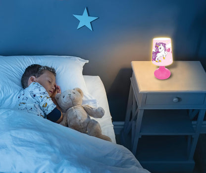 Lexibook, Unicornio, Mini Lámpara de Mesita de Noche Inalámbrica y Luz Nocturna, MLT10UNI