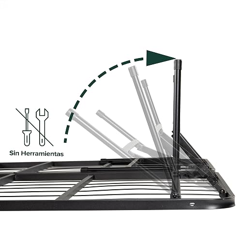 Zinus Smartbase | Base para Cama King con Borde Curvo y Patas de Acero Antiderrapantes para Mayor Estabilidad y Alta Resistencia en Caja | Garantía de 5 años