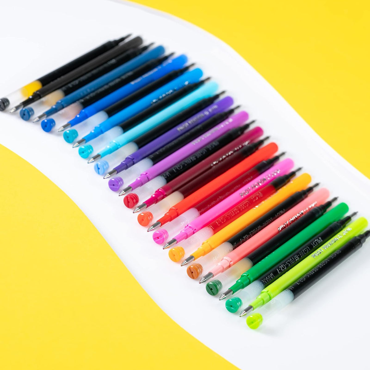 PILOT Pen FriXion - Recambios de tinta de gel para bolígrafos borrables, punta fina, tinta negra, paquete de 12