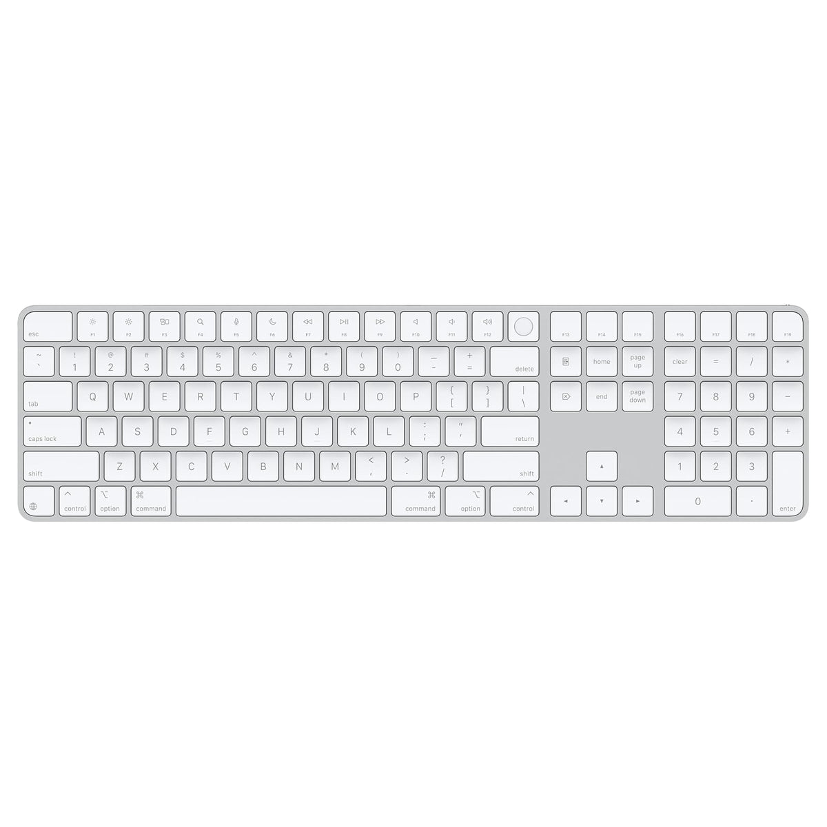 Apple Magic Keyboard con Touch ID y Teclado Numérico Teclas Negras - Blanco - Inglés (EE.UU.)