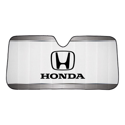 Plasticolor 003714R01 - Parasol para Parabrisas Delantero con Logotipo de Honda, Color Blanco, Estilo acordeón
