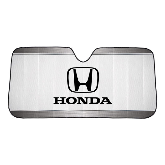 Plasticolor 003714R01 - Parasol para Parabrisas Delantero con Logotipo de Honda, Color Blanco, Estilo acordeón