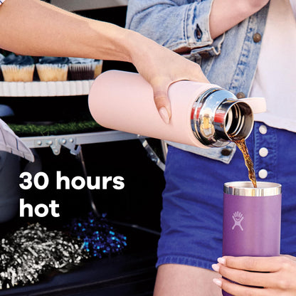 Hydro Flask - Petaca y Vaso de 28 onzas, Color Morado