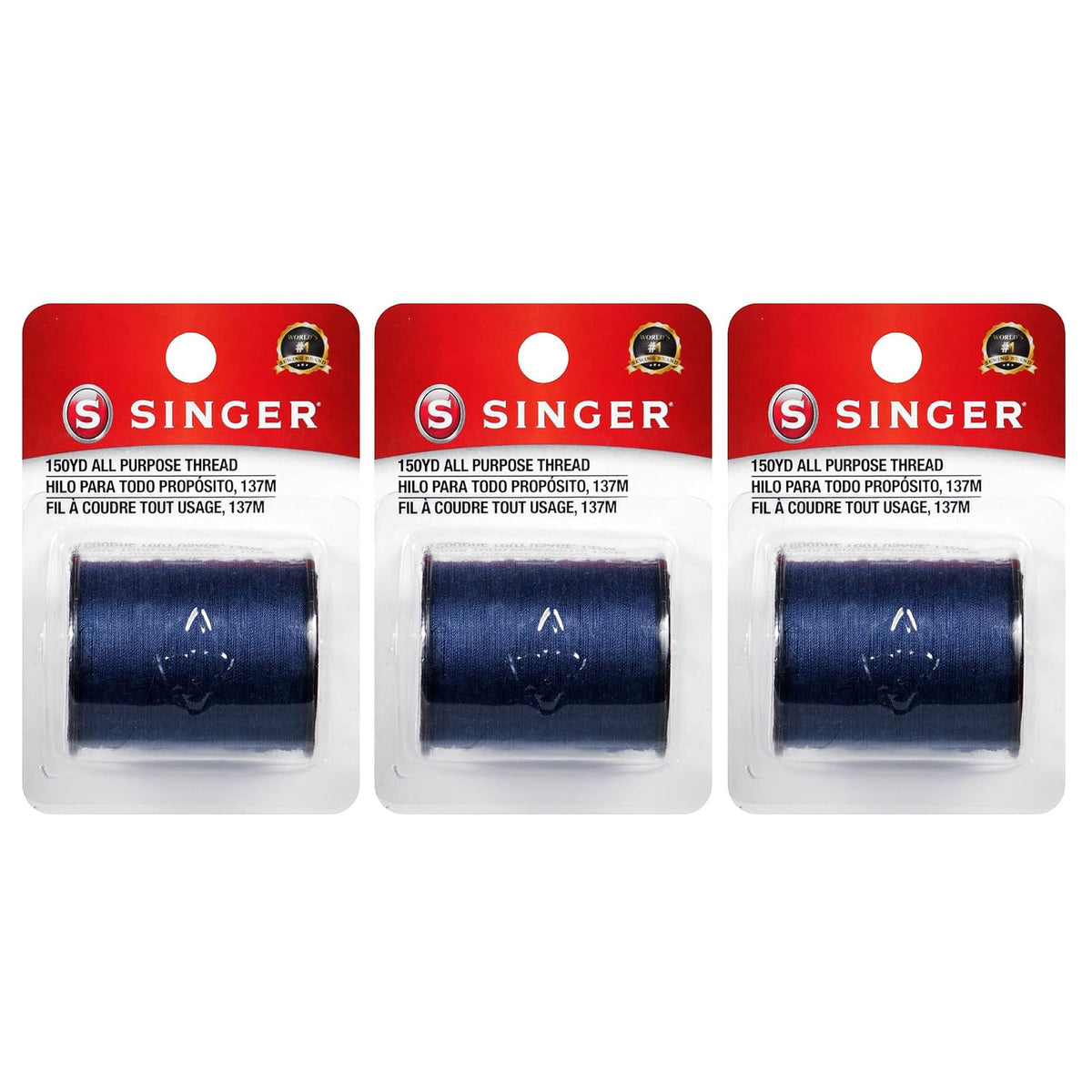 SINGER MULTI60013-3 Bobbins 3-Pack Navy 3
