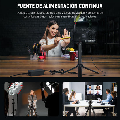 NEEWER Kit Acoplador Batería Ficticia Repuesto EN-EL25, Kit Cargador Cámara con Acoplador CC y Adaptador AC y Enchufe US, Adaptador de Alimentación CA Compatible con Cámaras Nikon Z50 Z FC Z30, EP-5G