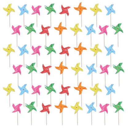 Beistle 59931 48 Piece Pinwheel Picks, 5", Multicolor