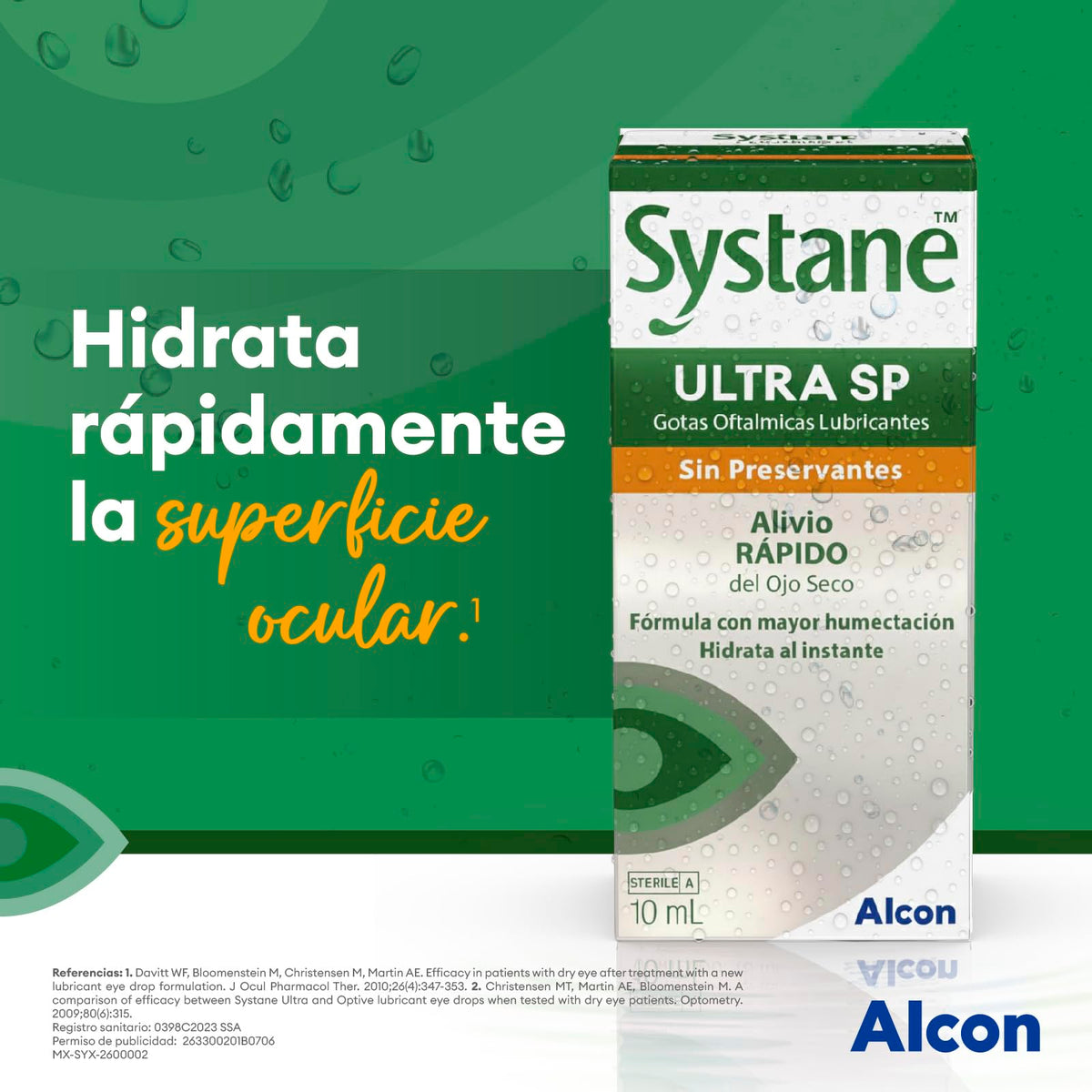 Systane Ultra SP Gotas Oculares Sin Conservantes para Ojo Seco, Alivio Inmediato y Lubricación, Compatibles con Lentes de Contacto, 10 ml