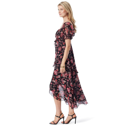 Jessica Simpson Monique Sweetheart Bustier Ruffle Maxi Dress with Full Lining Standard Vestido Mujer