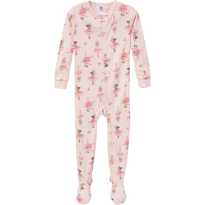 Gerber Baby Girls' 2-Pack Footed Pajamas