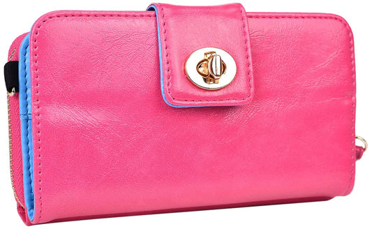 Kroo Magnetic Clutch Wallet for Samsung Galaxy S5 - Frustration-Free Packaging - Magenta