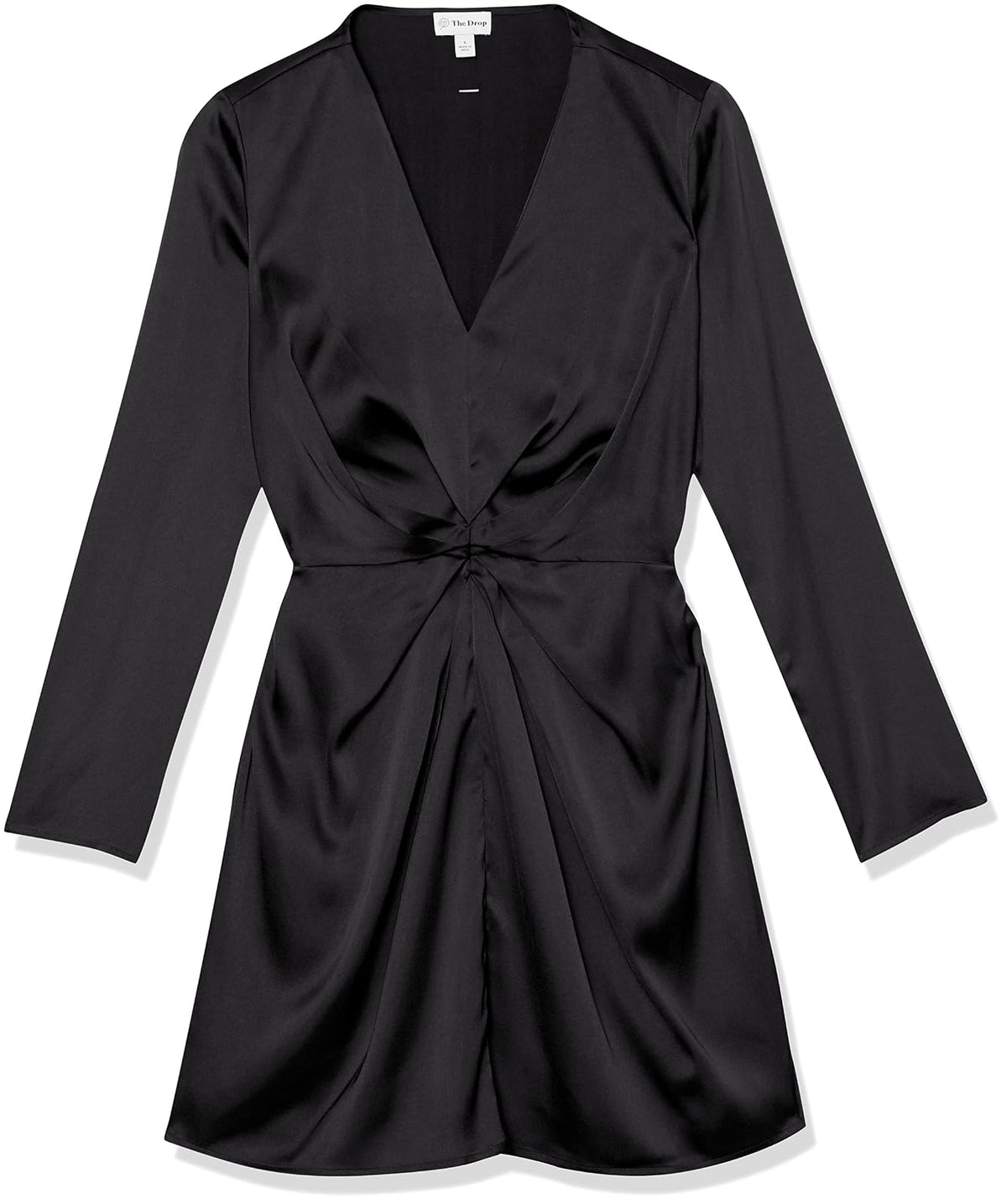 The Drop Tate Minivestido Para Mujer, con Cuello en V Profundo y Frente, Negro, 3X, Talla Grande