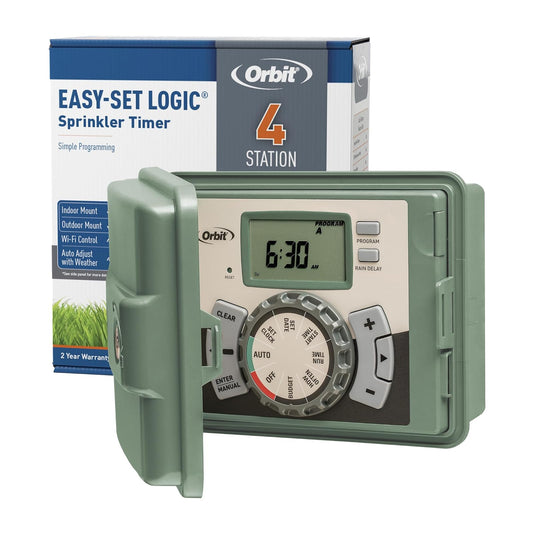 Orbit 57894 4-Station Outdoor Swing Panel Sprinkler System Timer