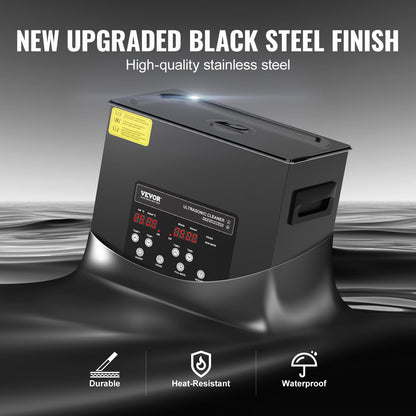 VEVOR Limpiador ultrasónico de 6 l con calentador de cesta y temporizador de 180 W