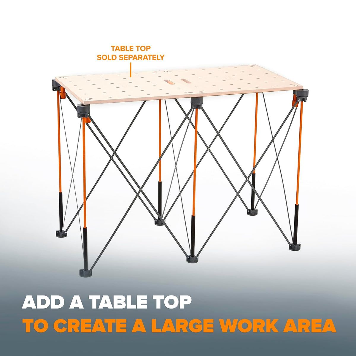 BORA - Mesa de Trabajo Plegable portátil de 2 x 4 pies para cochera | Altura de trabajo de 36 pulgadas, capacidad de peso de 1.134 kg, bancos de trabajo resistentes para cochera