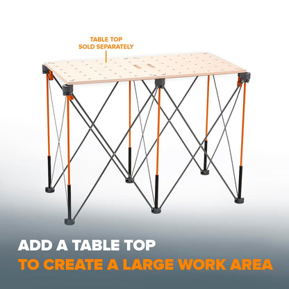 BORA - Mesa de Trabajo Plegable portátil de 2 x 4 pies para cochera | Altura de trabajo de 36 pulgadas, capacidad de peso de 1.134 kg, bancos de trabajo resistentes para cochera