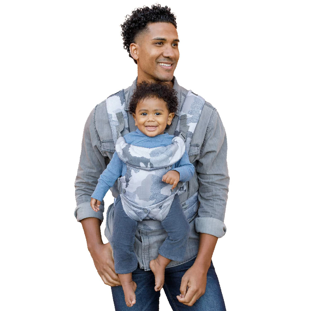 Infantino Portabebés Convertible 4 en 1, Ajustable y Ergonómico - Camo
