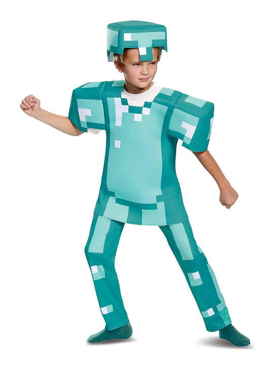 Disfraz de Minecraft de Disguise Armor Deluxe, Azul, Large (10-12)