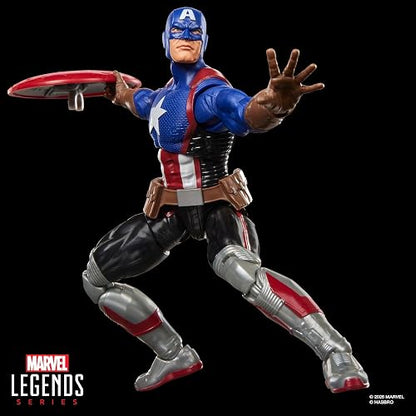 Marvel Legends Series, Marvel Super Heroes y Magic: The Gathering, Capitán América (Avengers: Twilight), Figura de 15 cm con Carta Exclusiva Metalizada de colección para el Juego