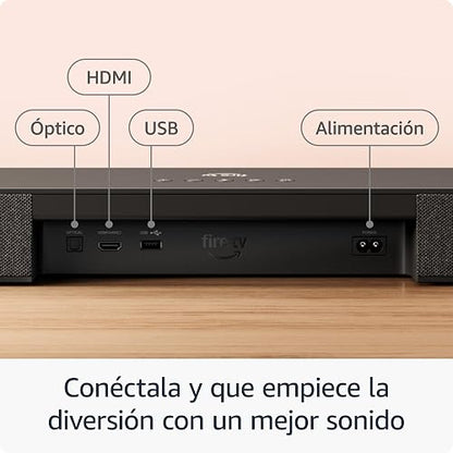 Barra de sonido Fire TV Plus (último modelo) con subwoofer incorporado, 3.1 canales, Dolby Atmos, diálogos nítidos