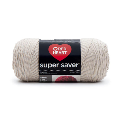 Red Heart Yarn Red Heart Super Saver Ovillo de lana, Almandine, Solids, Solid - Oatmeal, 1
