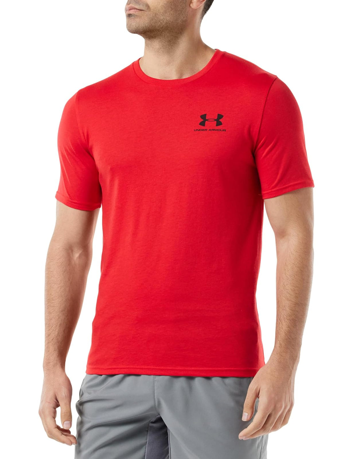 Under Armour Sportstyle Left Chest Camiseta de Entrenamiento para Hombre - Rojo (Red - Black - 600) - XX-Grande Alto