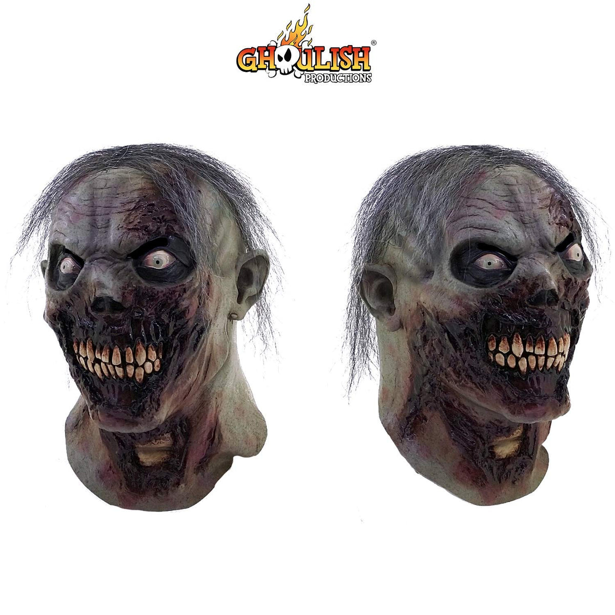 Furious Walker, Máscara de Látex de Terror de Zombie de Apocalipsis Ideal para Halloween y Fiestas de Disfraces