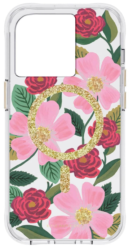 Rifle Paper Co. Funda Floral para iPhone 15 Pro Max - MagSafe - blanco