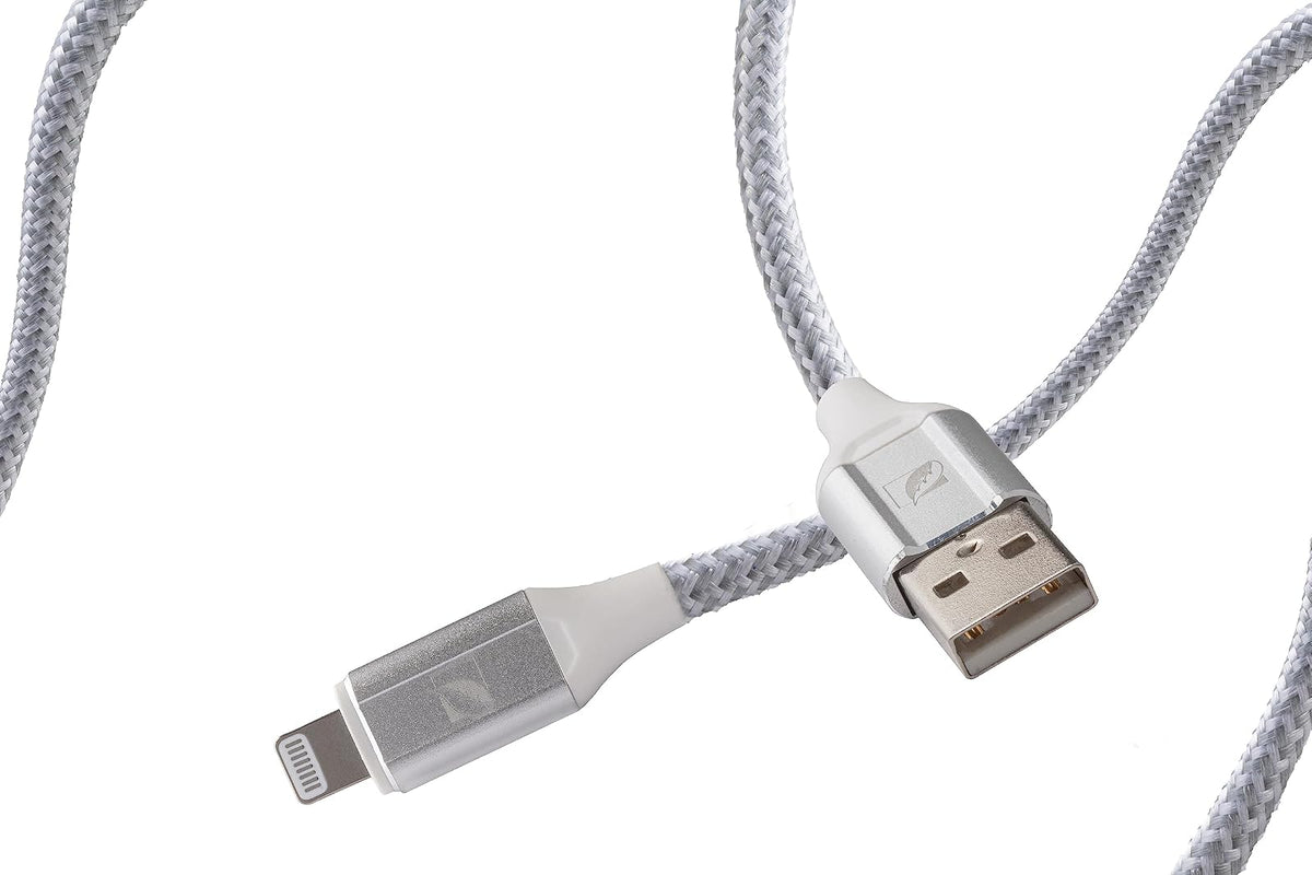 Green Leaf 18-0107 Cable USB a Lightning, 3A, 20V, Chip Original, Blanco, 1m