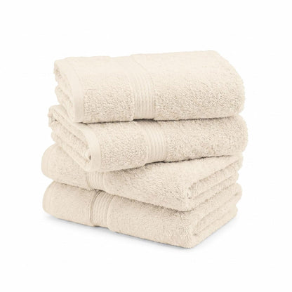 Superior, 900 gram, 100% Premium Long-Staple Combed Cotton 4-Piece Hand Towel Set, Cream - Hand Towel 4-Pack - Crema