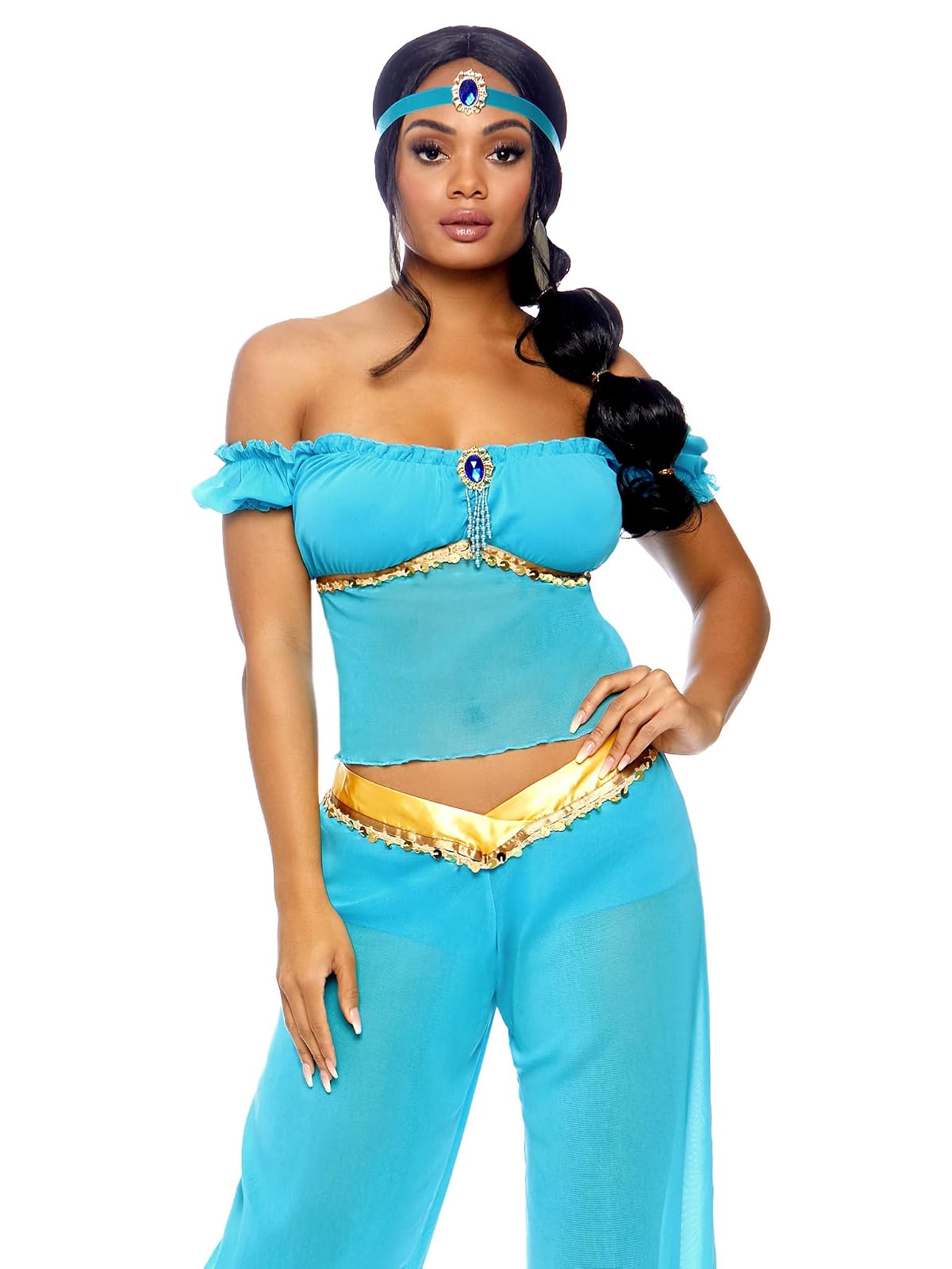 Leg Avenue - Disfraz de Princesa árabe de 3 Piezas para Mujer, Turquoise, S