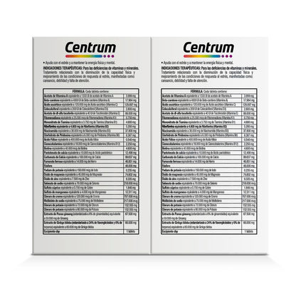 Centrum Performance Multivitaminico, Con Complejo B y Magnesio, 2 pack 30 Tabletas ccada
