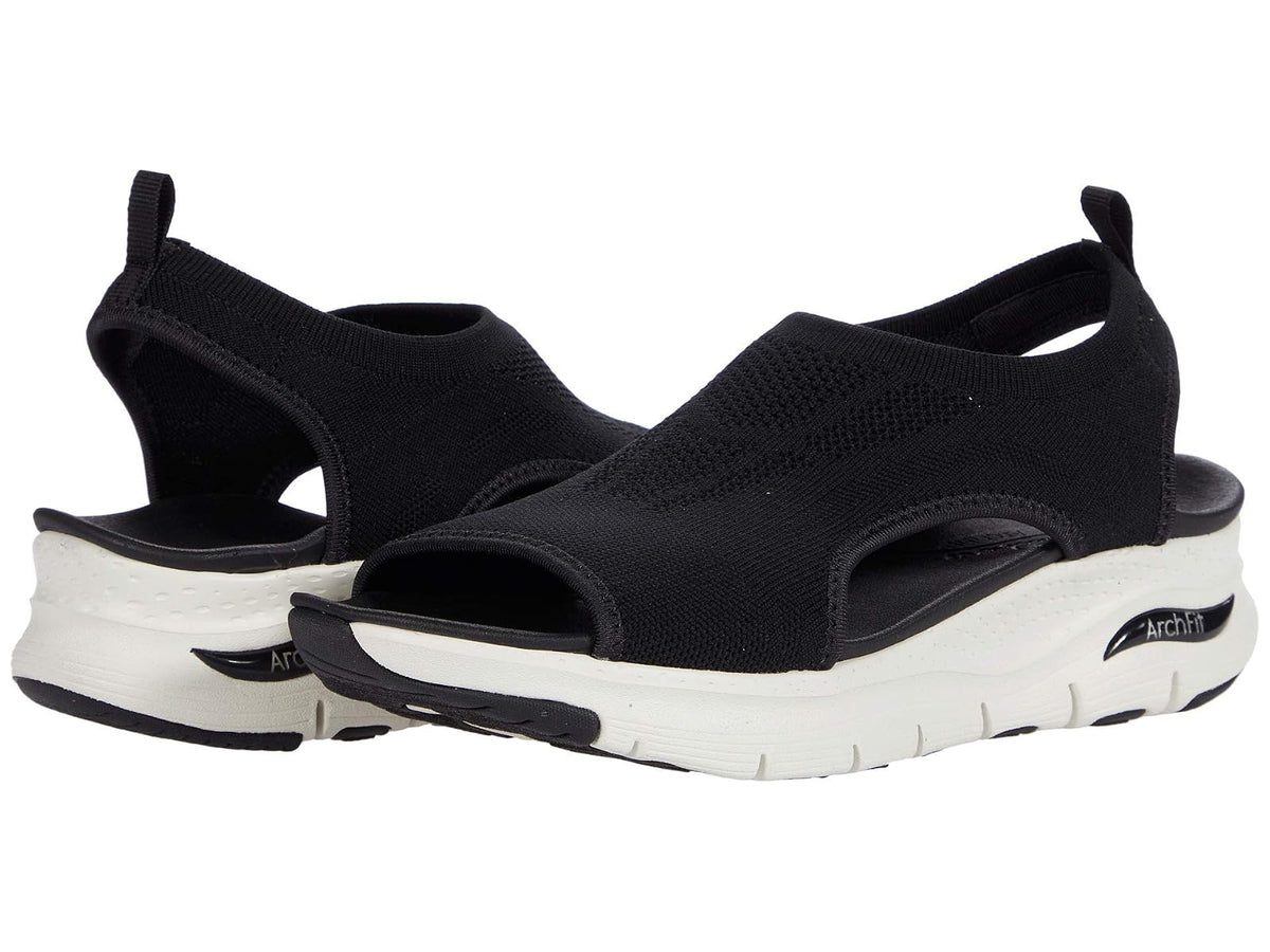 Skechers Arch Fit City Catch Sandalias - 23.0 cm - Negro