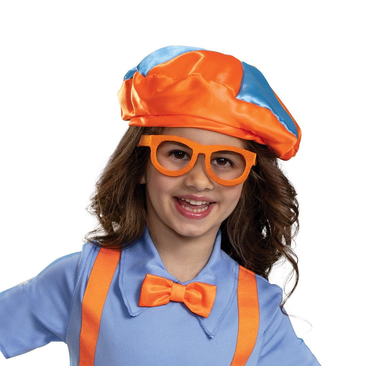 Disfraz de Blippi para niños pequeños, disfraz oficial de Blippi con sombrero de vestir y anteojos sintéticas, talla S (3T-4T)