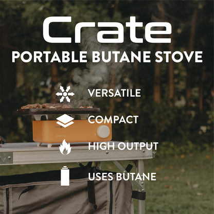 Gas One - Estufa de combustible butano - Serie de cajas - Mini estufa para camping, senderismo, estufa de gas portátil con llama en espiral, distribución uniforme del calor, moderna y fácil de usar