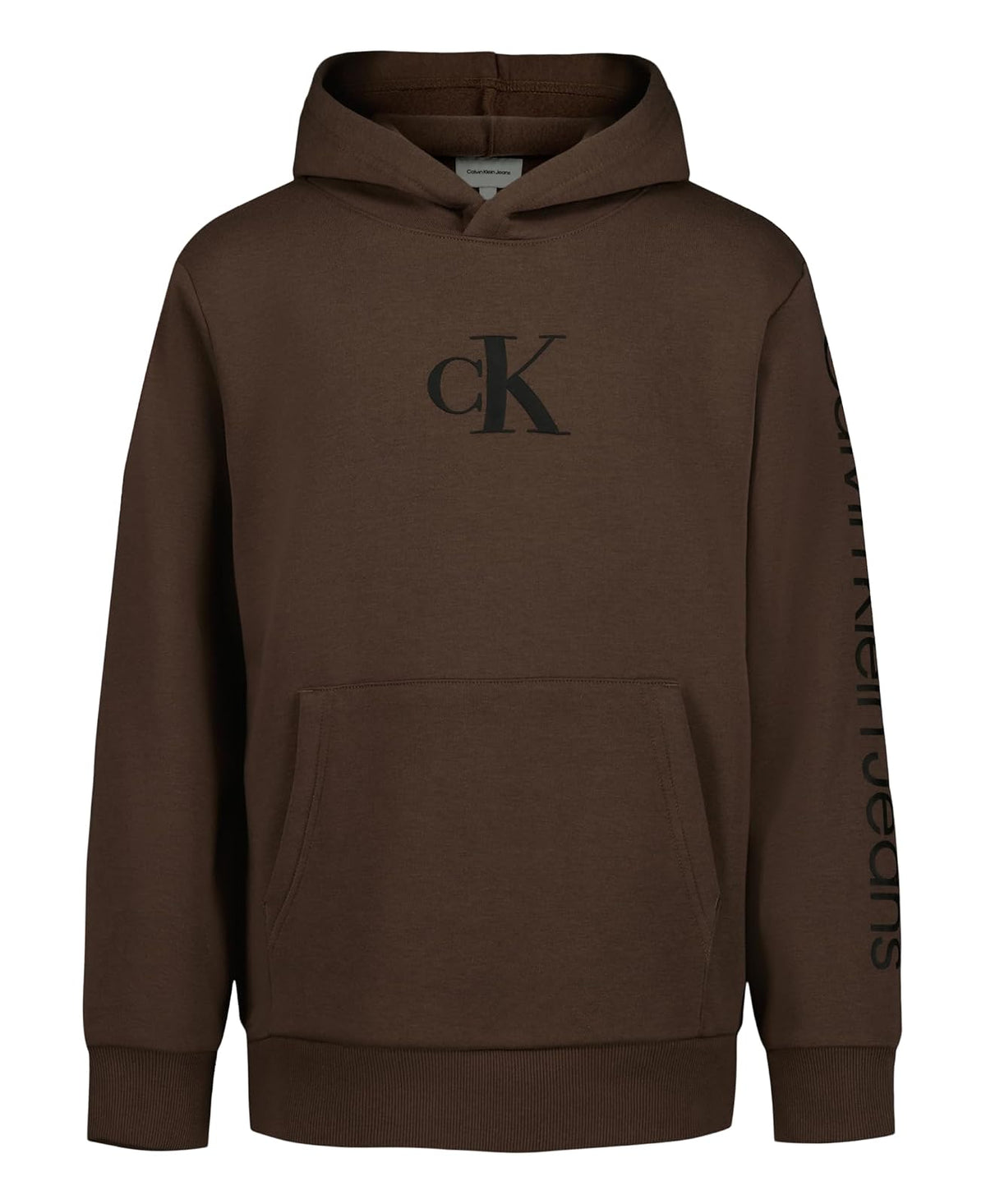 Calvin Klein Sudadera con Capucha de Manga Larga para Niño - 8 - Cuarzo de café Impact