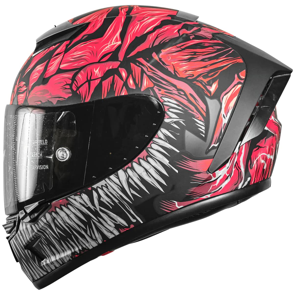 KOV CARNIVOR Casco rojo AIRCUT Mate Integral Street Track Certificado