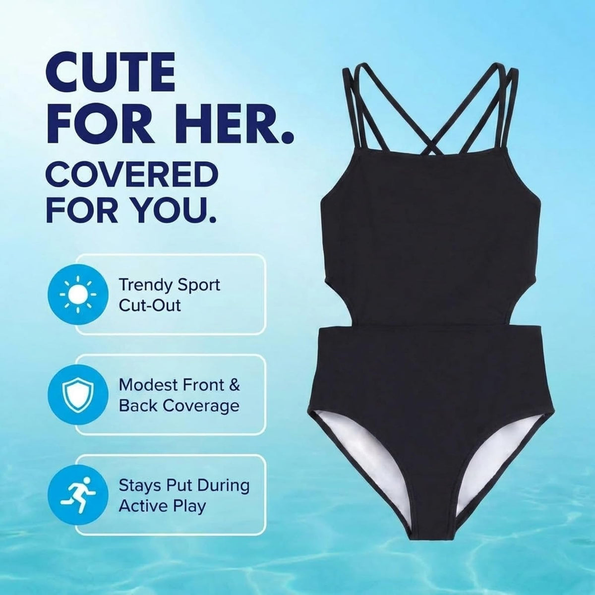 Kanu Surf Traje de baño Deportivo de 1 Pieza para niña de Playa Traje de baño de una Sola Pieza para Niñas