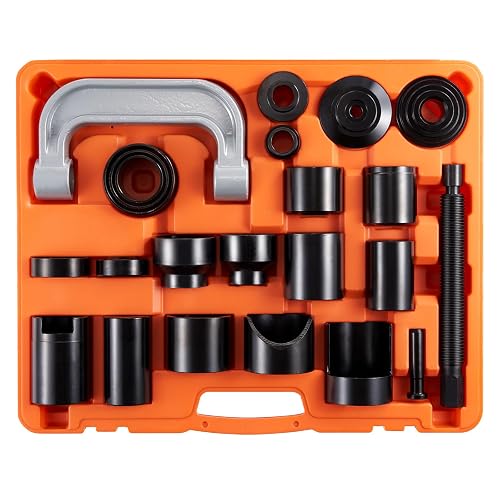 VEVOR - Kit de Prensa de rótula de 23 Piezas, Kit de Herramientas, Herramientas de extracción e instalación de rótula de Prensa C, para la mayoría de Automóviles de 2 WD y 4 WD, Incluyendo enchufes de