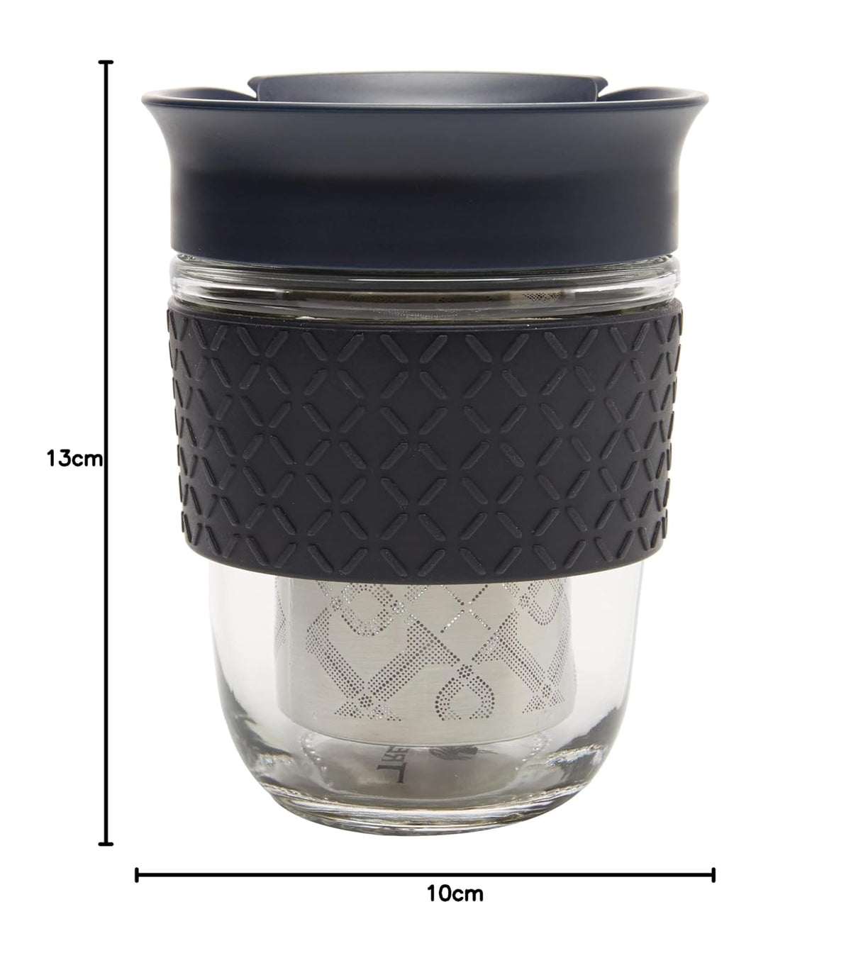 TRESSO Vaso de Viaje con Infusor para Preparar Café y Té 280 ml, Color Negro
