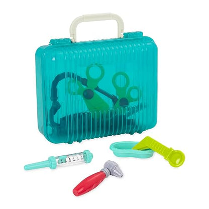Battat Kit médico de Lujo con maletín para Juego de médicos | Set de 11 piezas con estetoscopio, termómetro, jeringa, tijeras y maletín para juego de médicos, 3 años y +