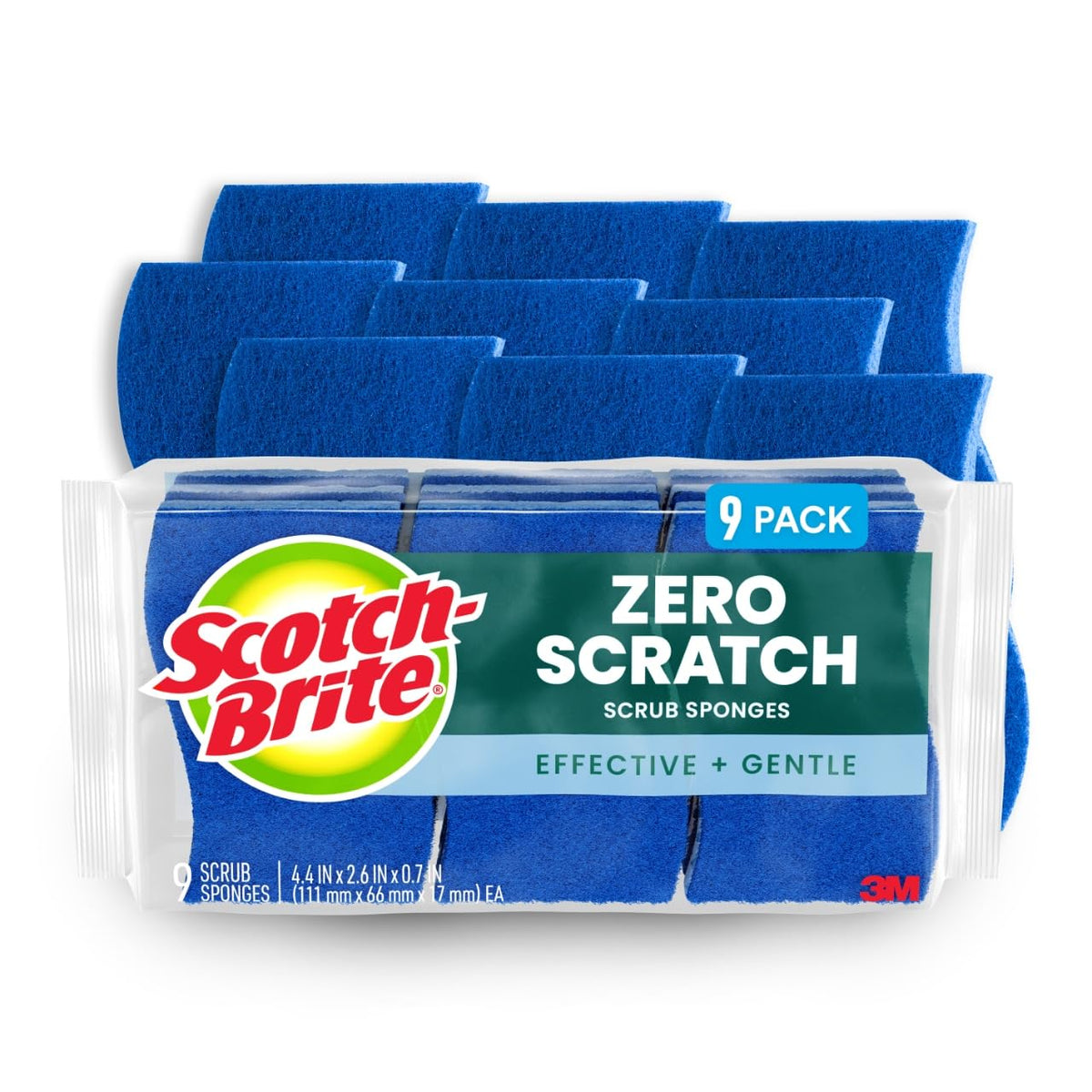 Scotch-Brite Esponja, Sin rasguños, 9 piezas, 1 paquete