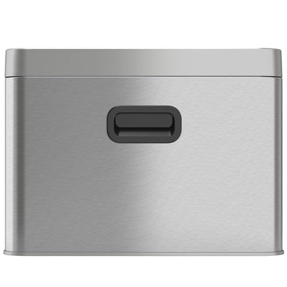 iTouchless - cubeta de basura de acero inoxidable de 20 litros (5.3 galones), con doble compartimiento para basura y contenedor de reciclaje, papelera de acero inoxidable de 20 litros