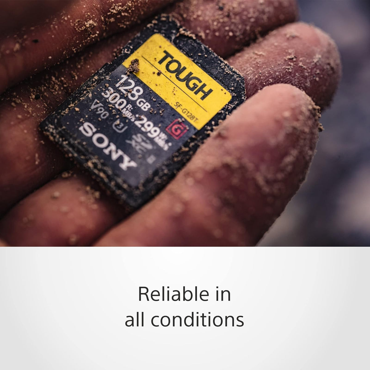 Sony Tough-G Series SDXC UHS-II Tarjeta 128GB, V90, CL10, U3, MAX R300MB/S, W299MB/S (SF-G128T/T1)