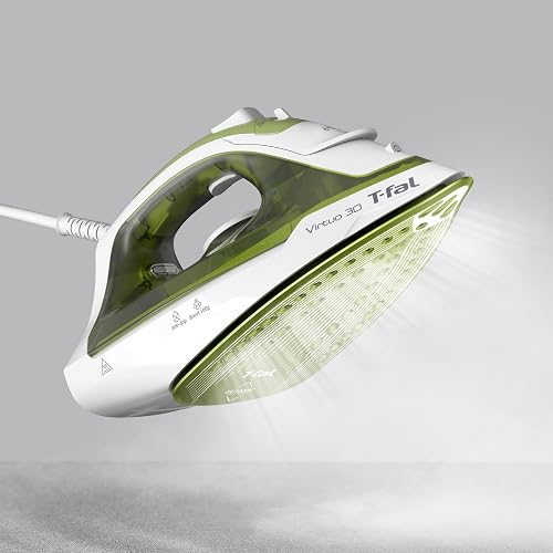 T-fal Plancha de Vapor Virtuo 30 Forest FV2C44U0 | Suela de cerámica para fácil deslizamiento, 1400 W de potencia, calentamiento rápido de 30 segundos