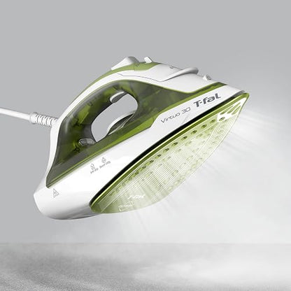 T-fal Plancha de Vapor Virtuo 30 Forest FV2C44U0 | Suela de cerámica para fácil deslizamiento, 1400 W de potencia, calentamiento rápido de 30 segundos